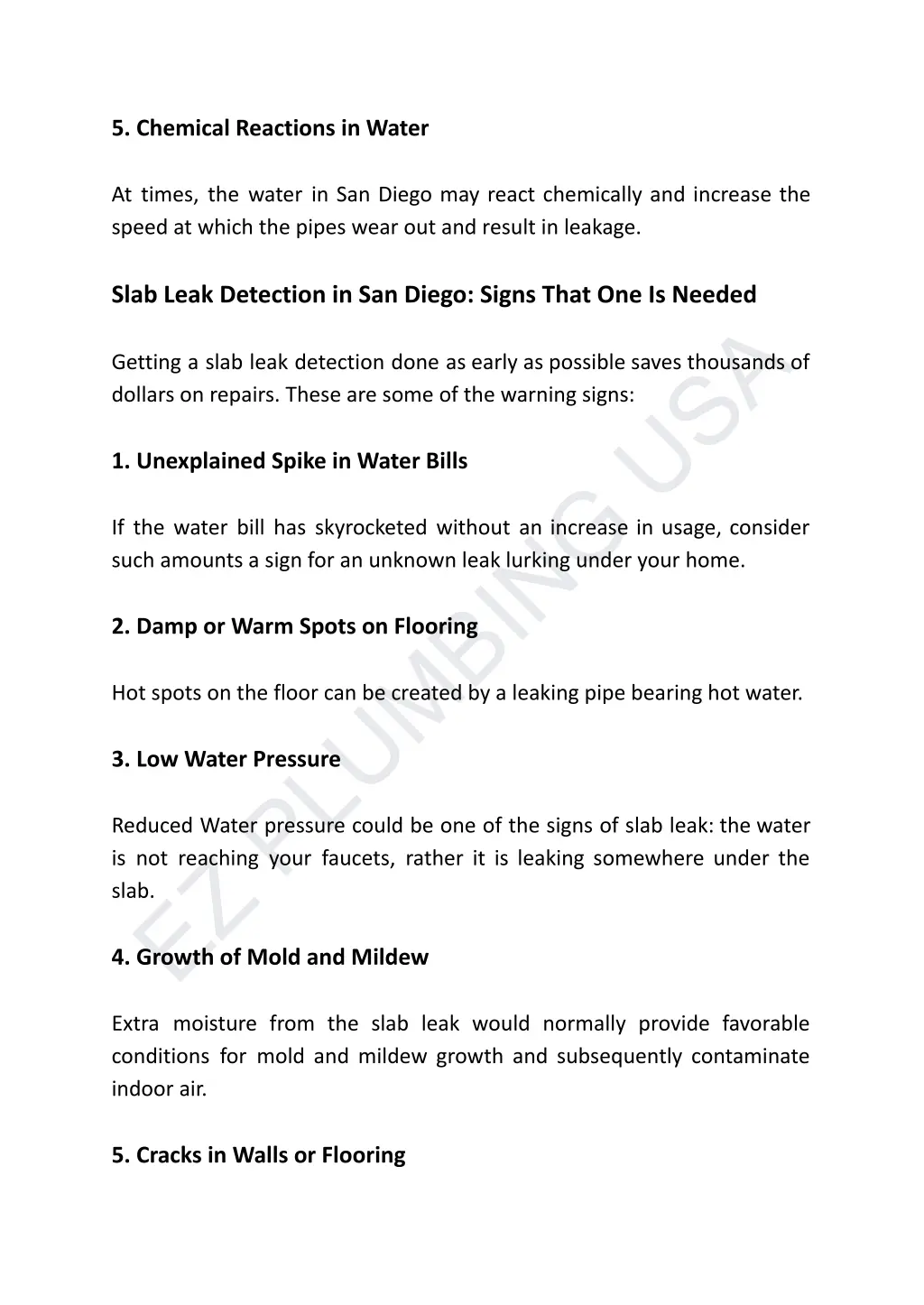 5 chemical reactions in water at times the water
