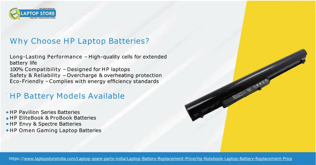 why choose hp laptop batteries