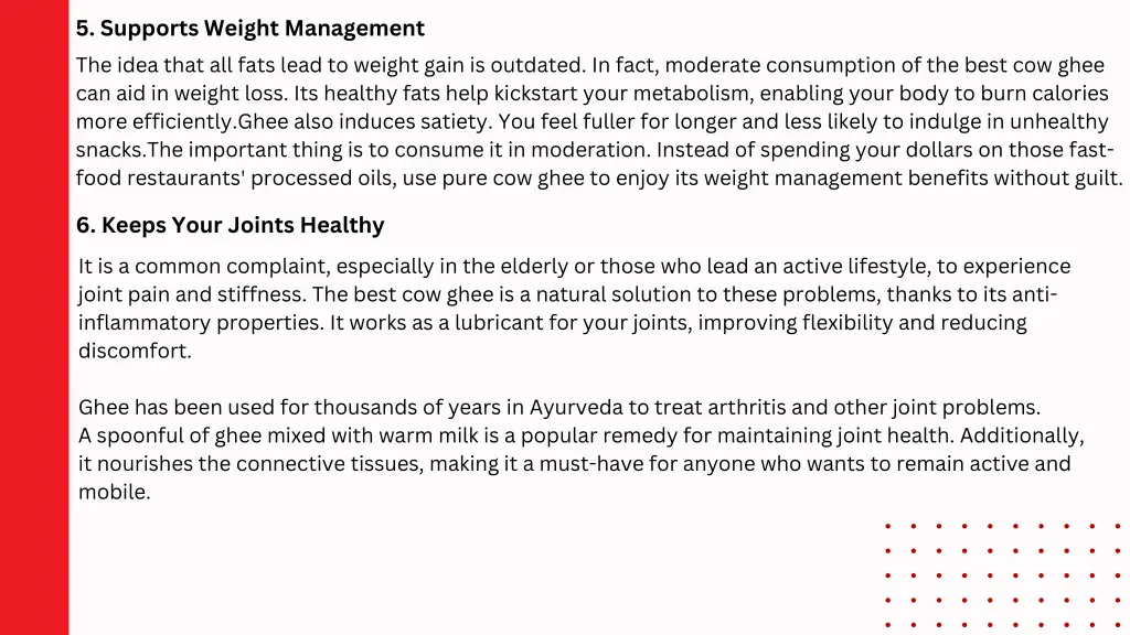 5 supports weight management the idea that