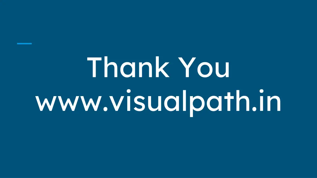 thank you www visualpath in