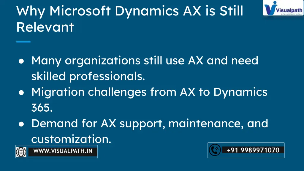 why microsoft dynamics ax is still relevant