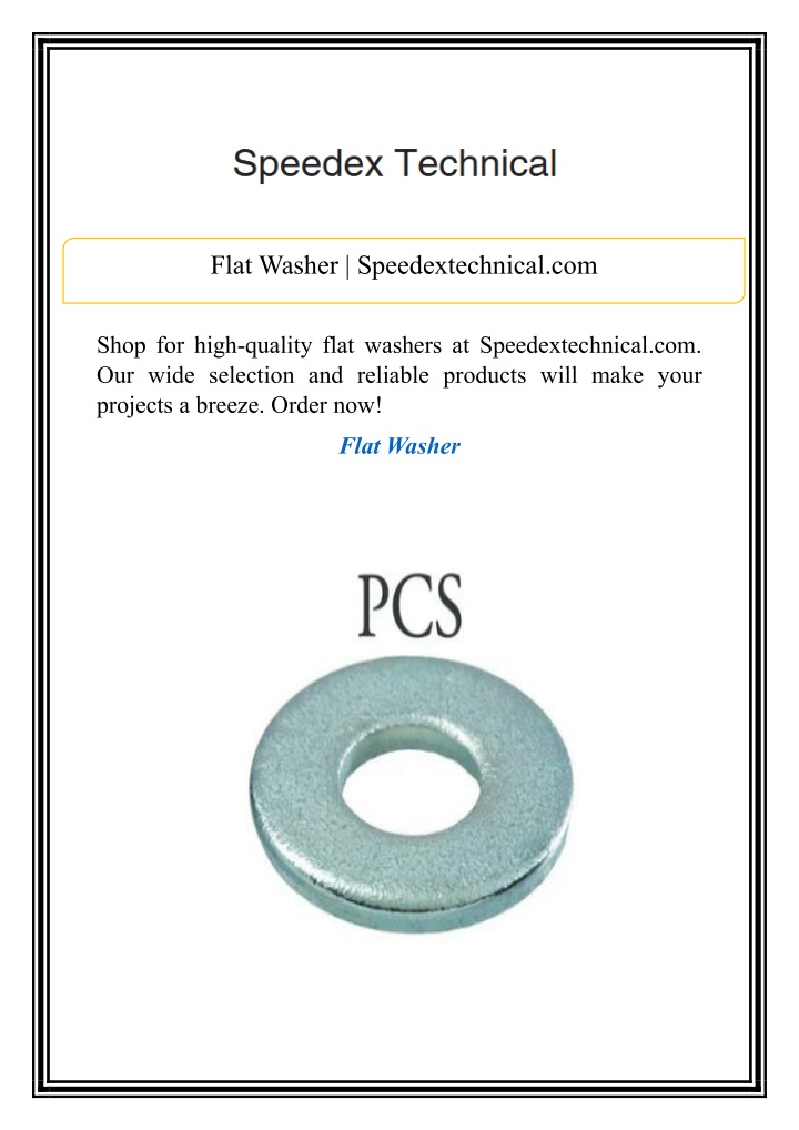 flat washer speedextechnical com