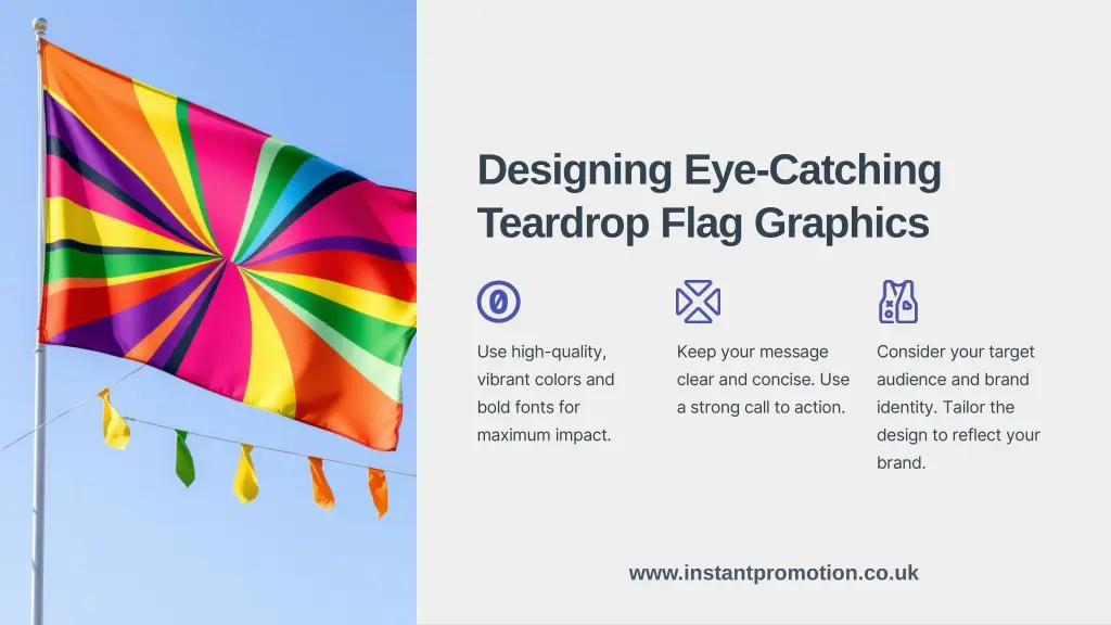 designing eye catching teardrop flag graphics