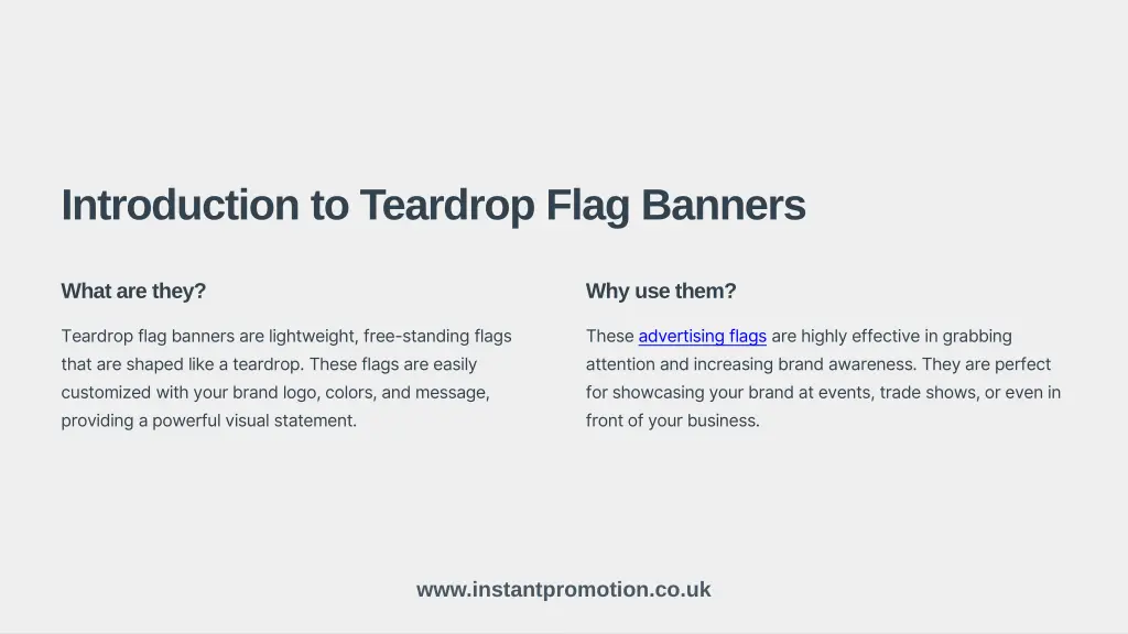 introduction to teardrop flag banners
