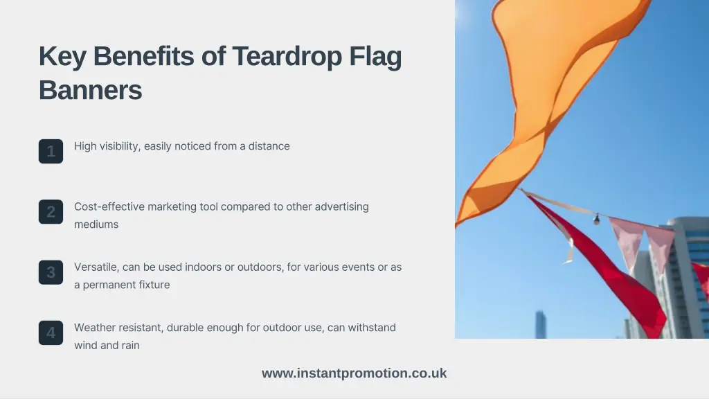 key benefits of teardrop flag banners