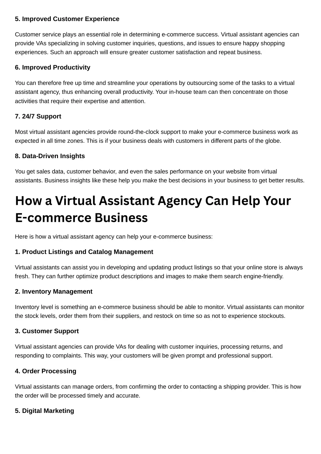 5 improved customer experience