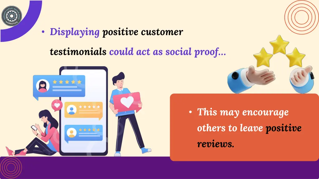 displaying positive customer