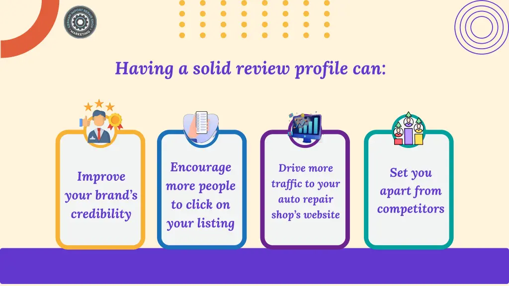 having a solid review profile can