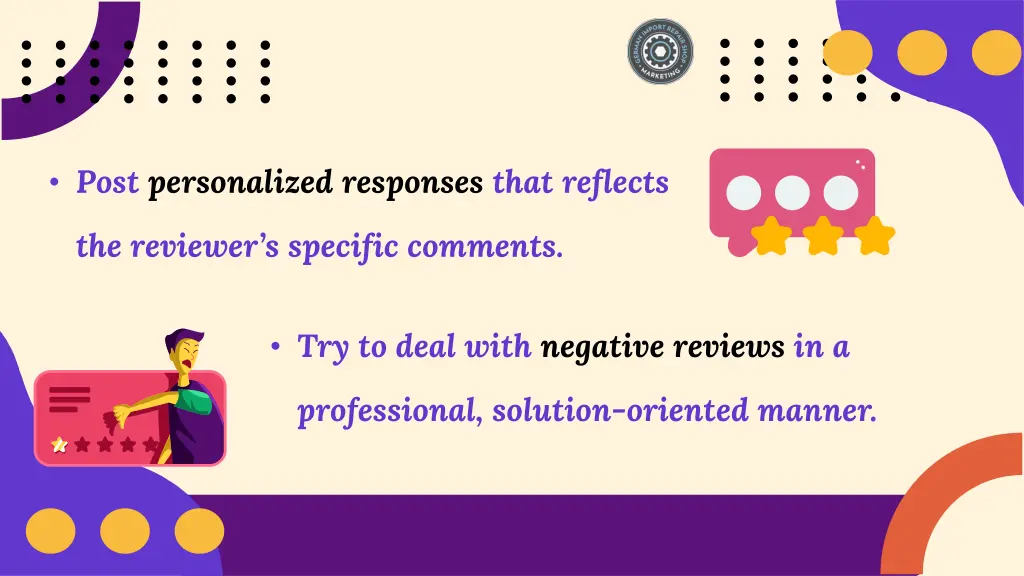 post personalized responses that reflects