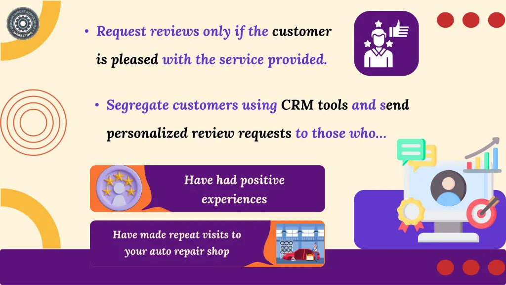 request reviews only if the customer