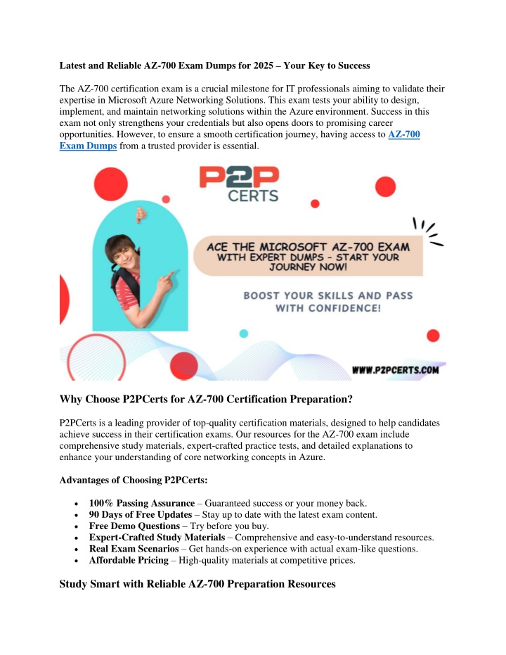 latest and reliable az 700 exam dumps for 2025