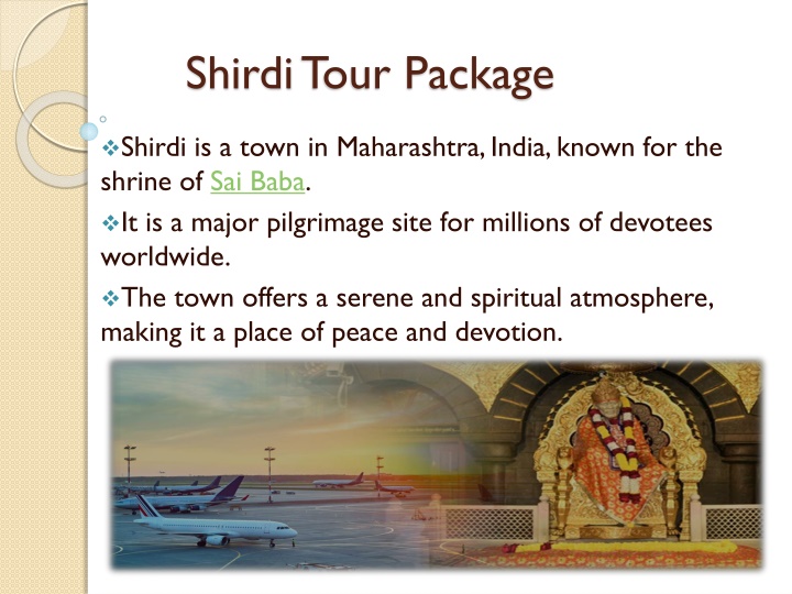 shirditour package