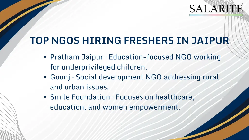 top ngos hiring freshers in jaipur