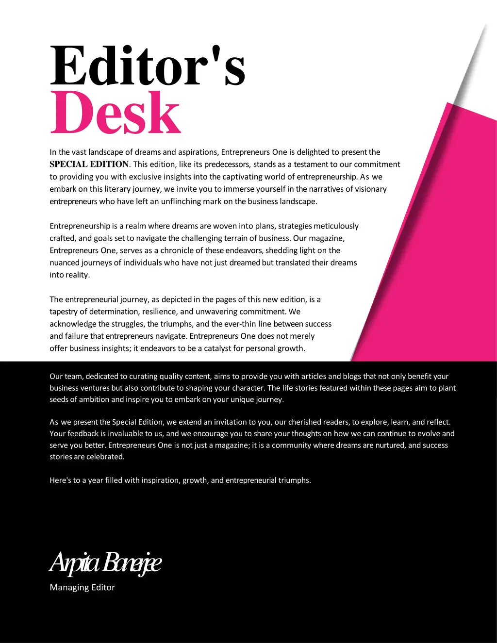 editor s desk