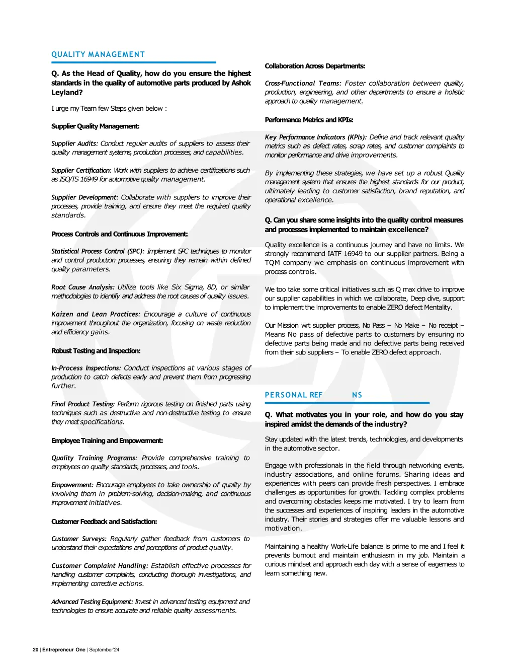 quality management