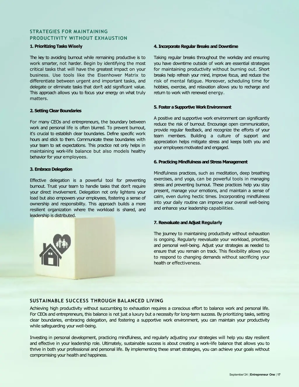 strategies for maintaining productivity without