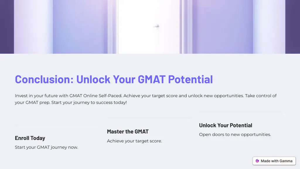 conclusion unlock your gmat potential