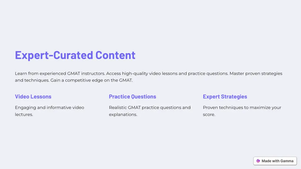 expert curated content