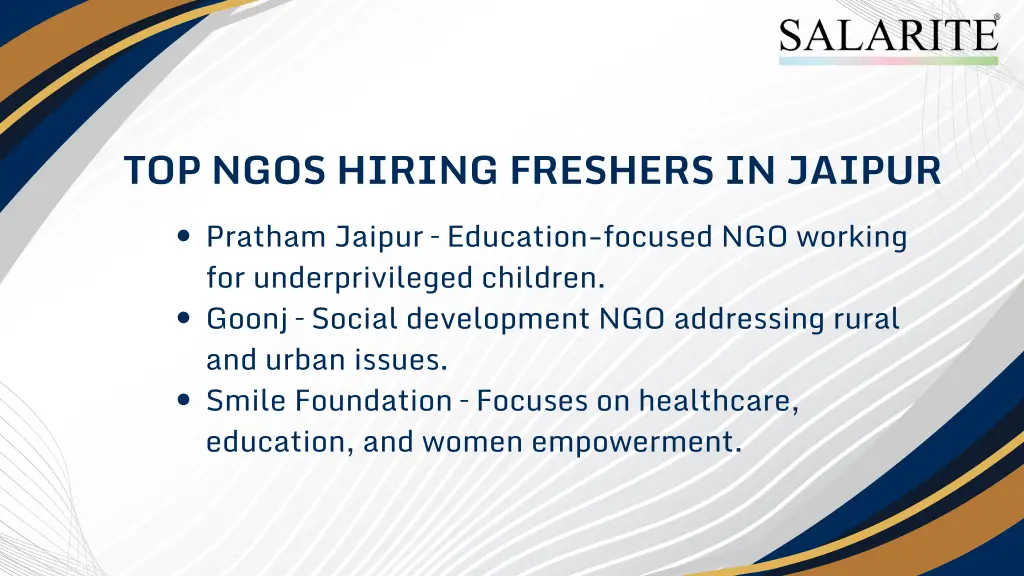 top ngos hiring freshers in jaipur