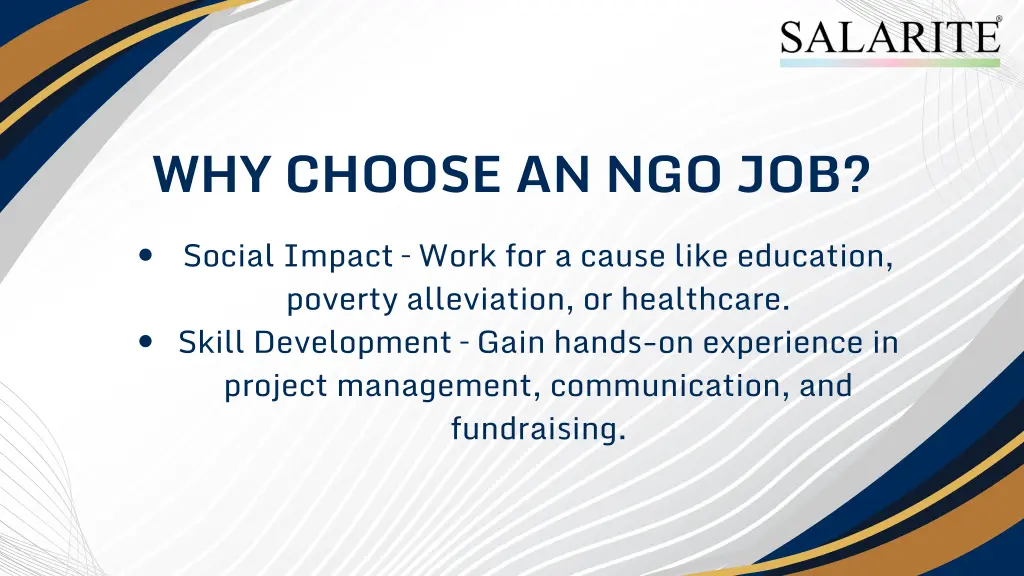 why choose an ngo job