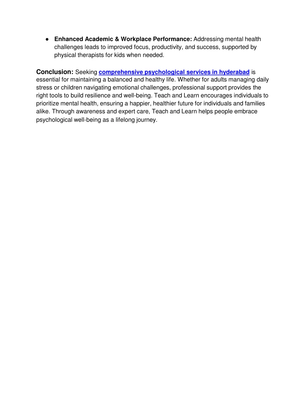 enhanced academic workplace performance