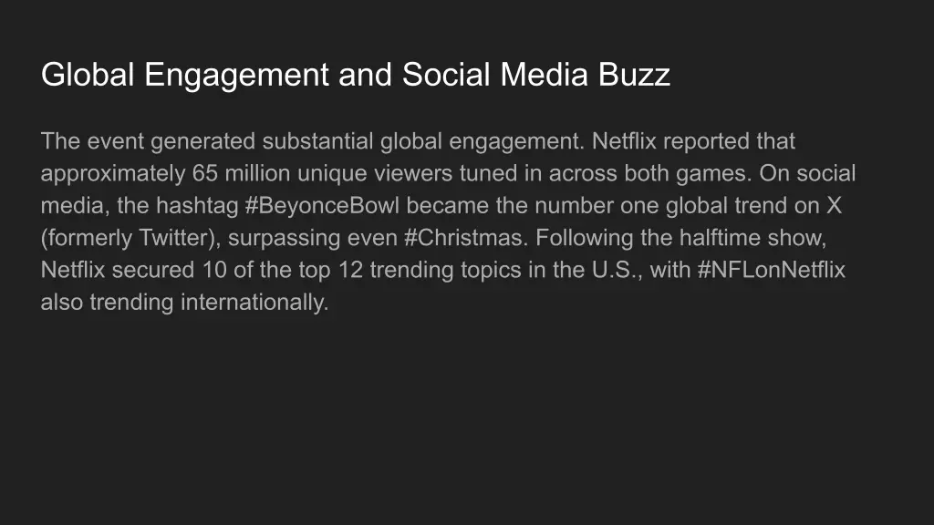 global engagement and social media buzz