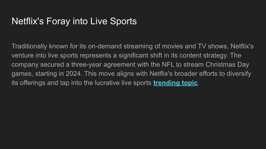 netflix s foray into live sports