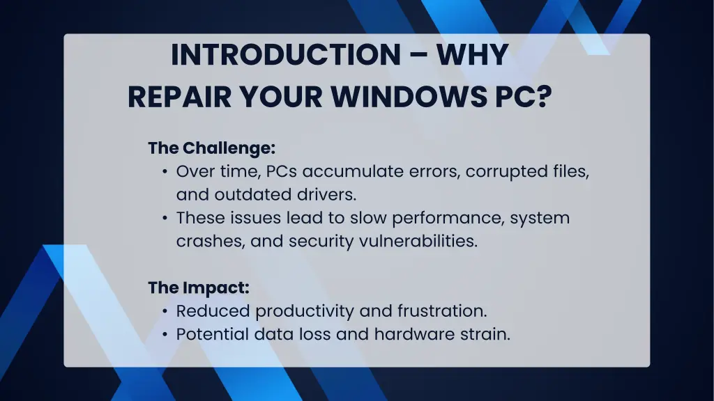 introduction why repair your windows pc