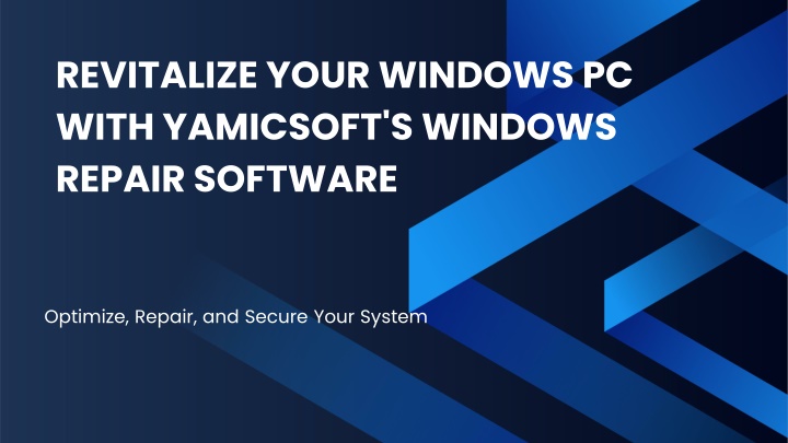 revitalize your windows pc with yamicsoft
