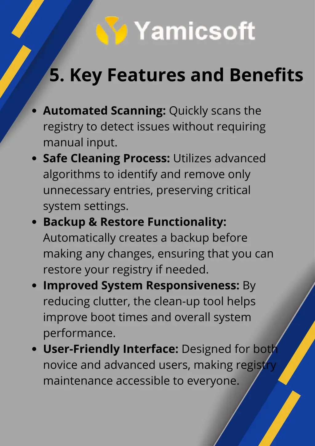 5 key features and benefits