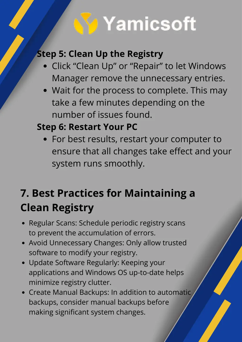 step 5 clean up the registry click clean