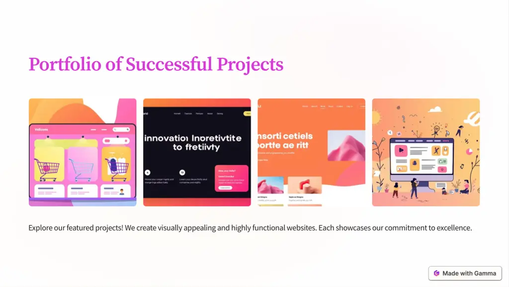 portfolio of successful projects