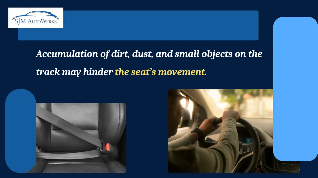 accumulation of dirt dust and small objects on the