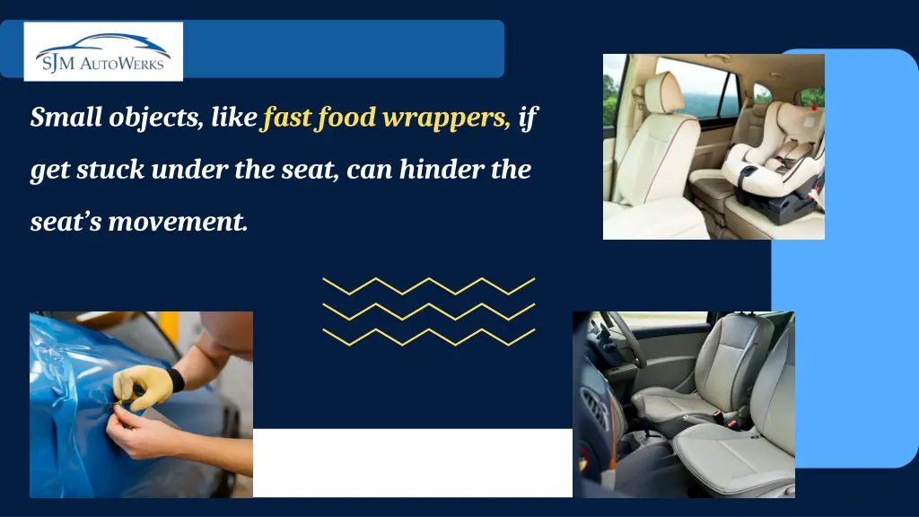 small objects like fast food wrappers if