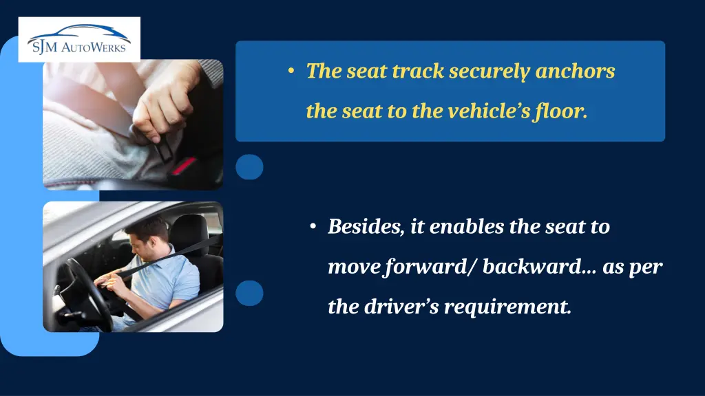 the seat track securely anchors