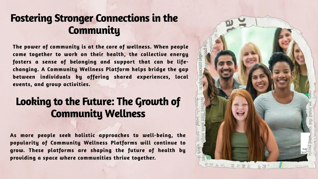 fostering stronger connections in the community