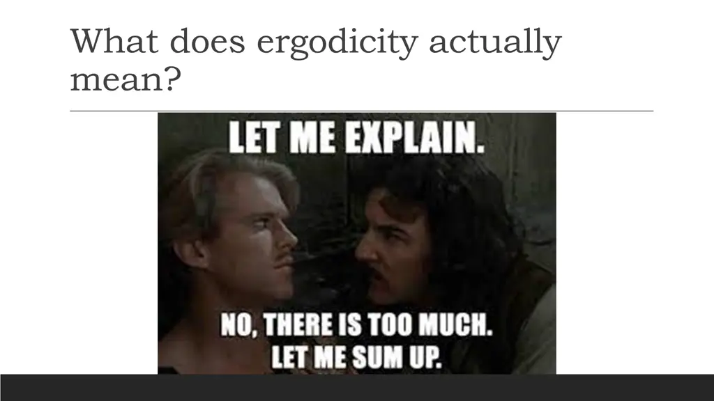 what does ergodicity actually mean