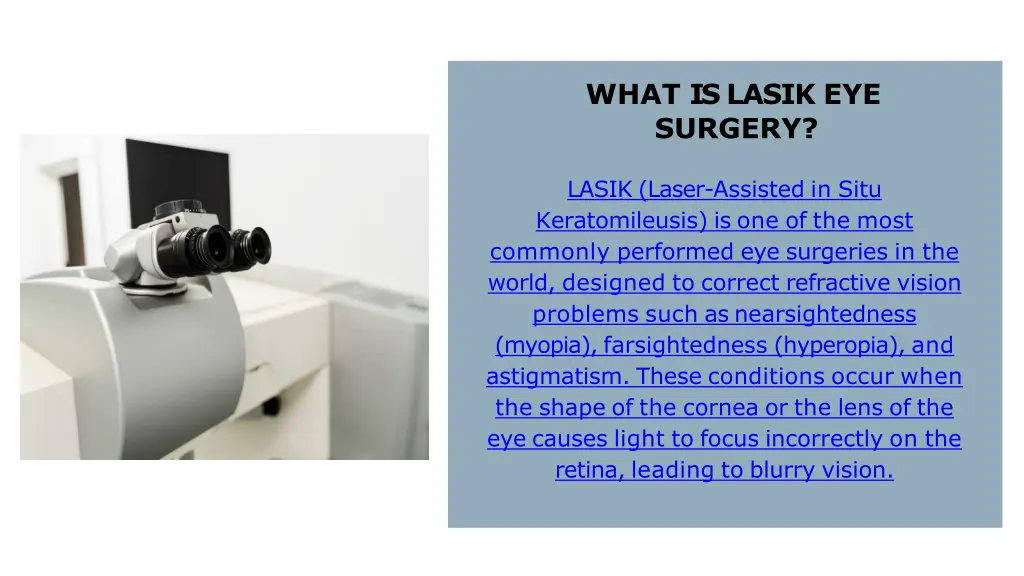 what is lasik eye surgery
