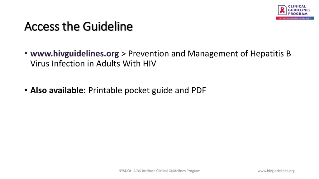 access the guideline access the guideline