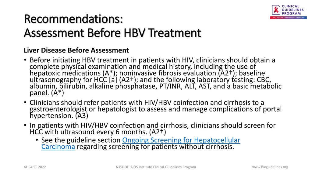 recommendations recommendations assessment before