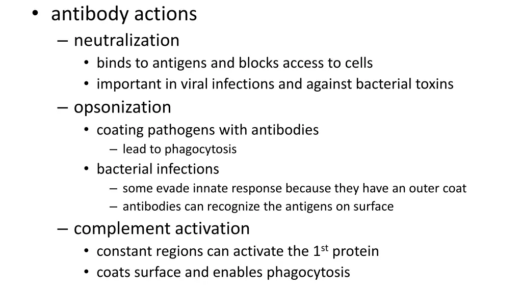 antibody actions neutralization binds to antigens