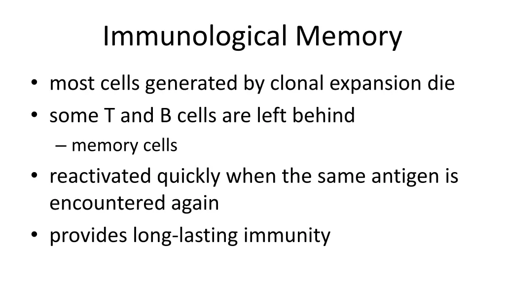 immunological memory