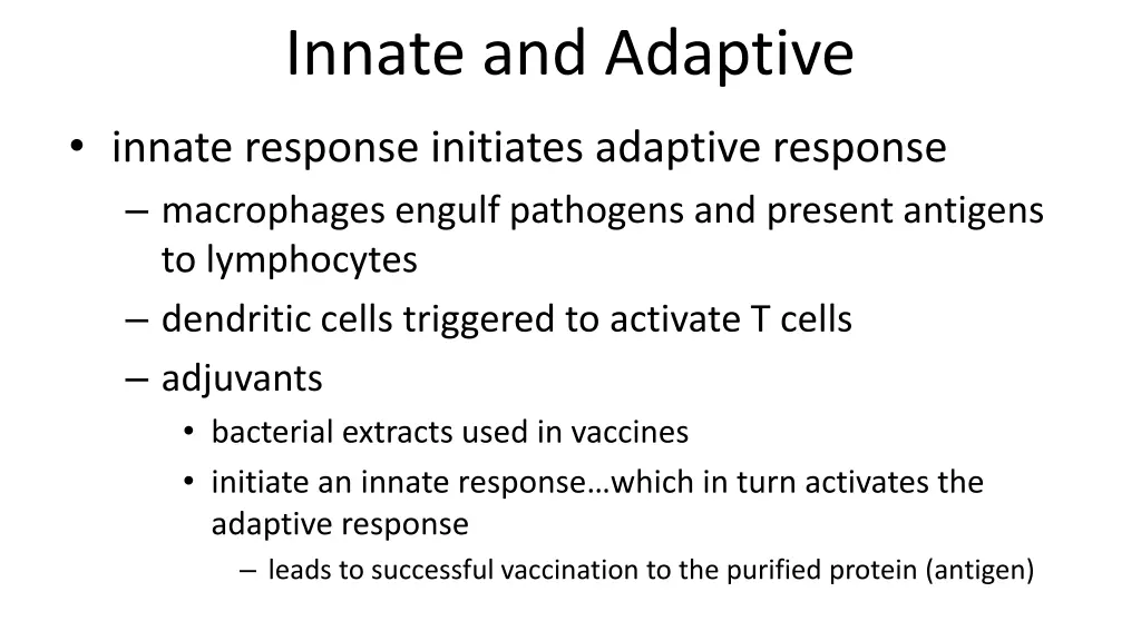 innate and adaptive