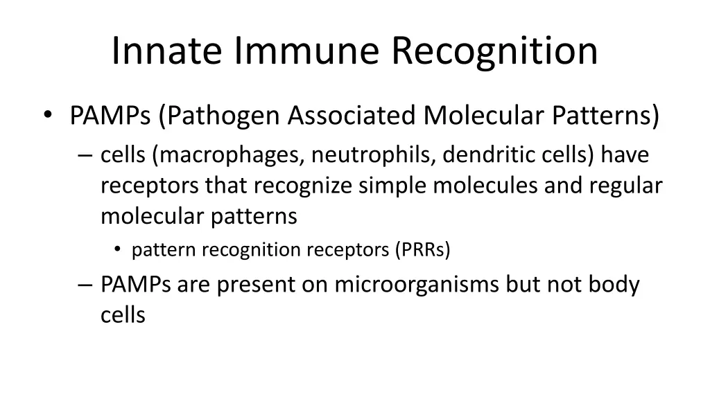 innate immune recognition