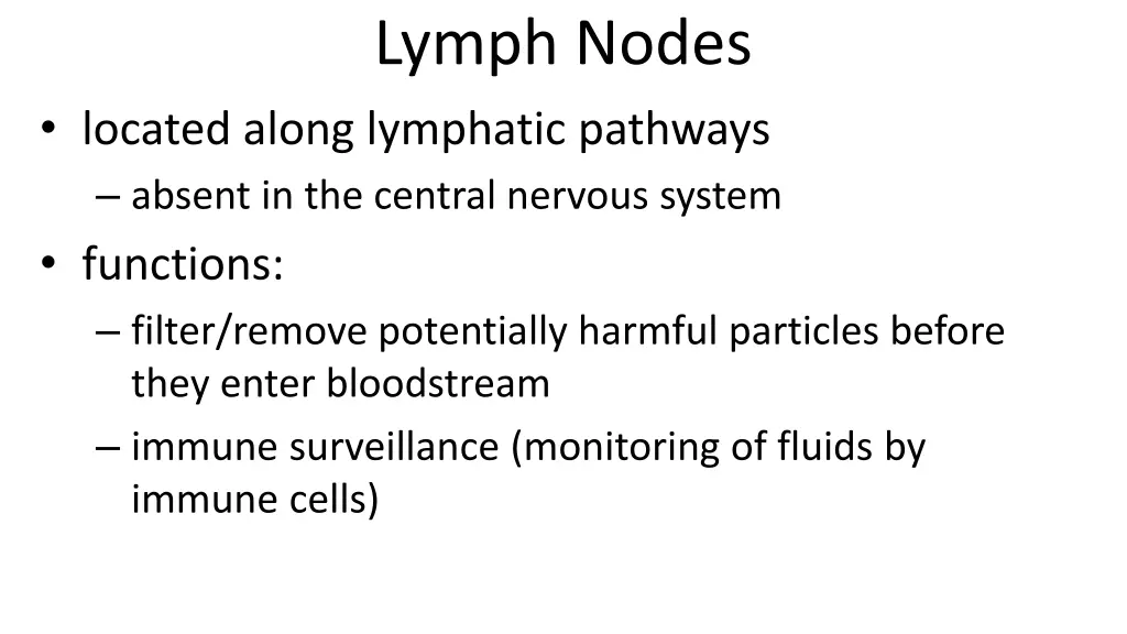lymph nodes