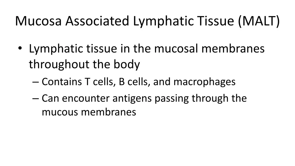 mucosa associated lymphatic tissue malt