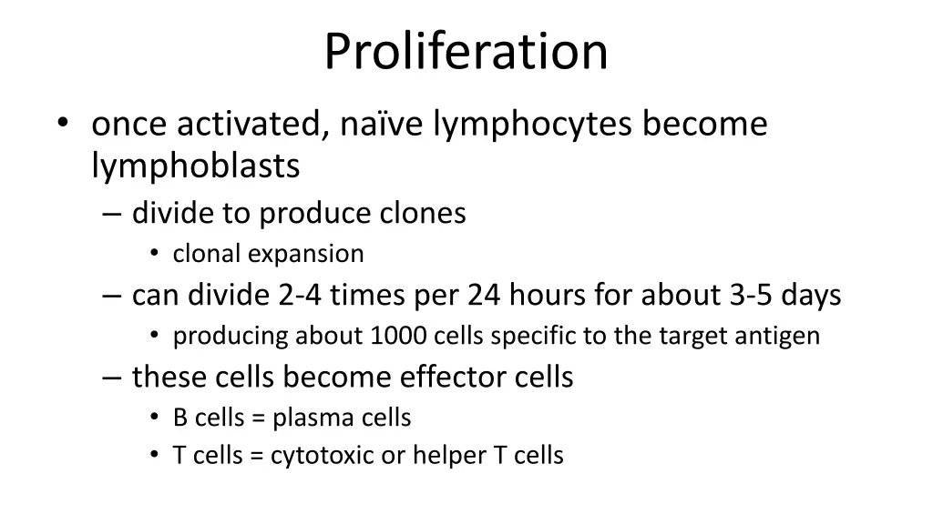 proliferation