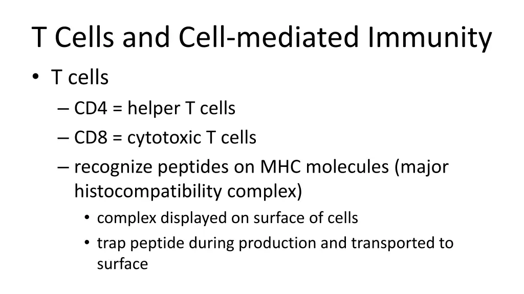 t cells and cell mediated immunity t cells