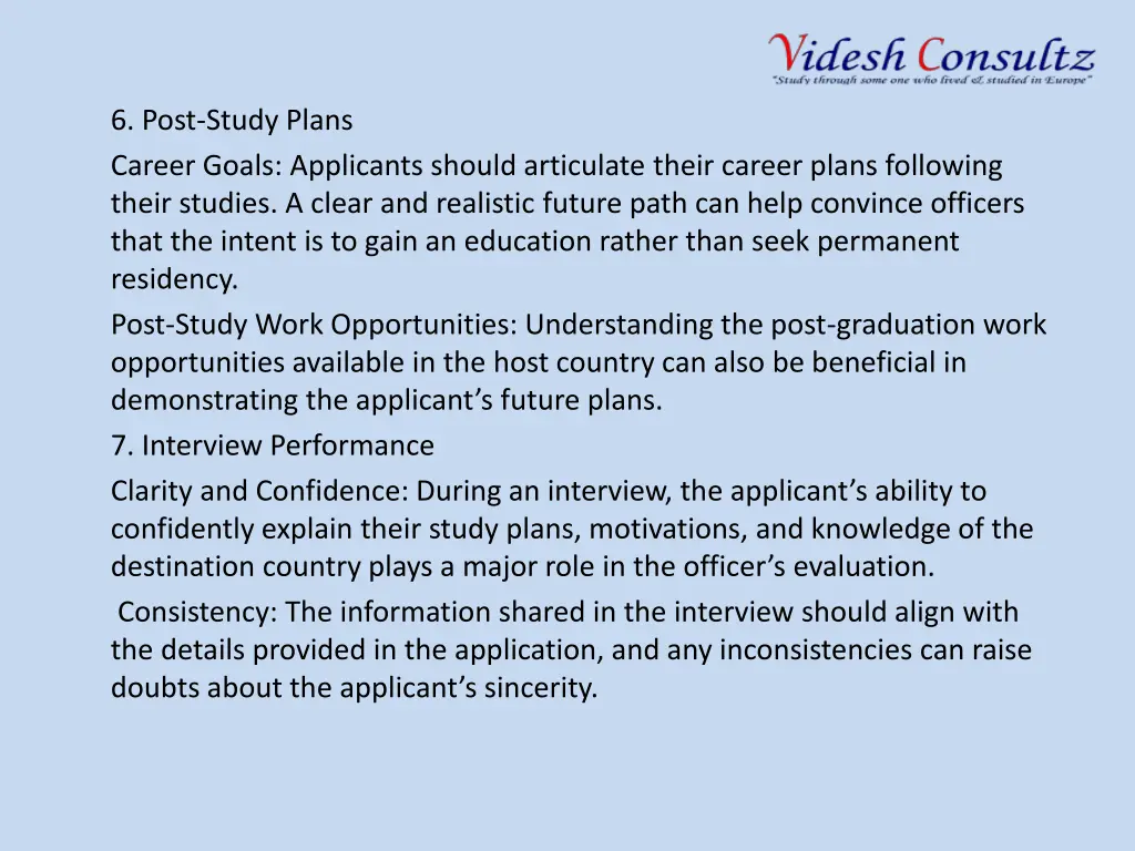 6 post study plans career goals applicants should