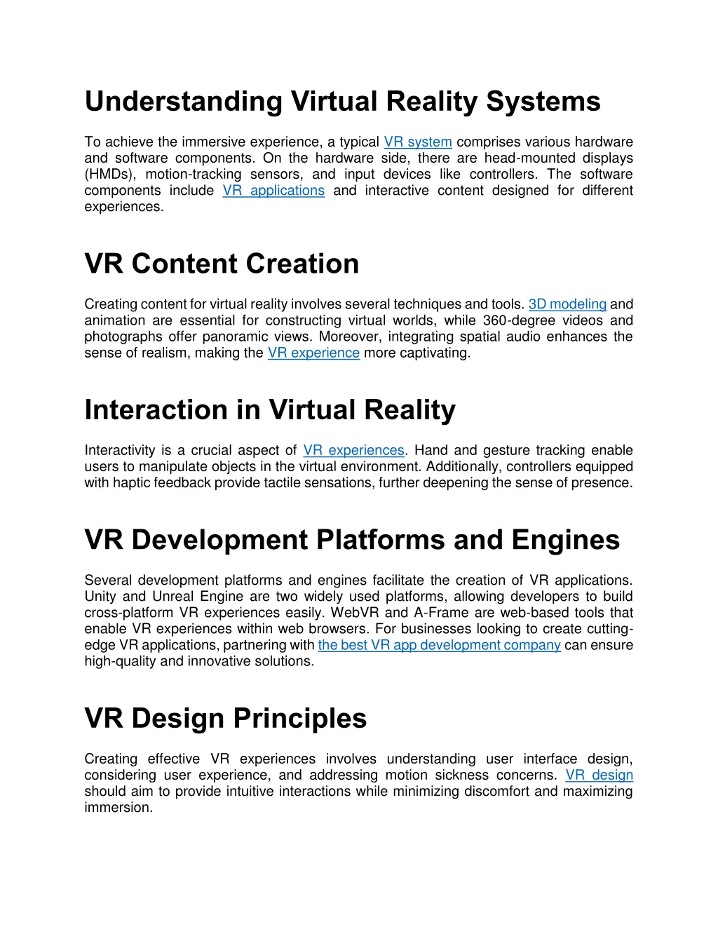 understanding virtual reality systems